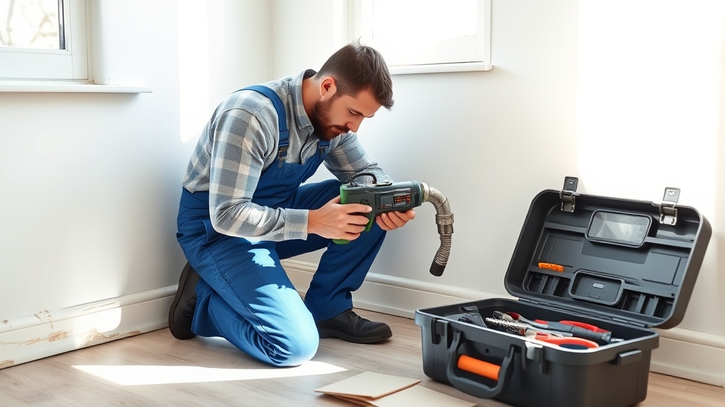 Plumber finding leak